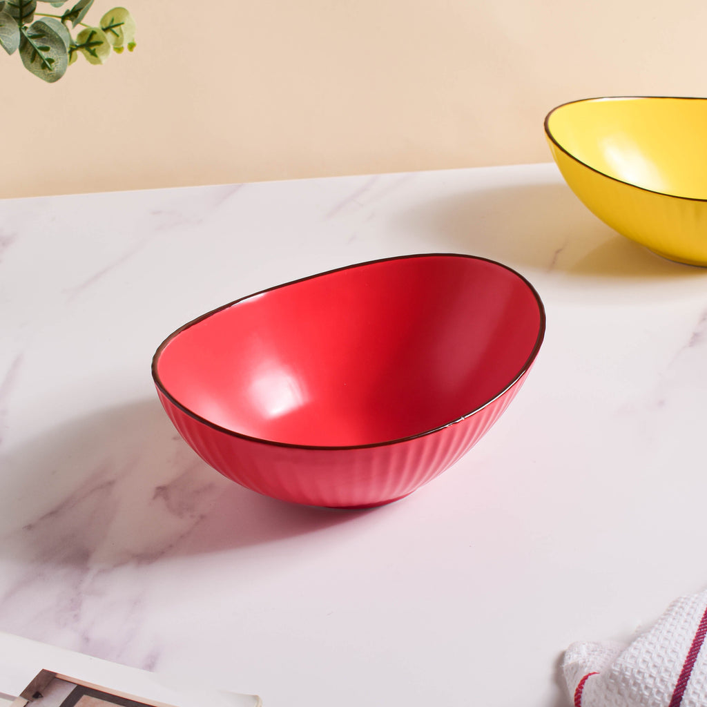 Ribbed Boat Serving Bowl Nestasia