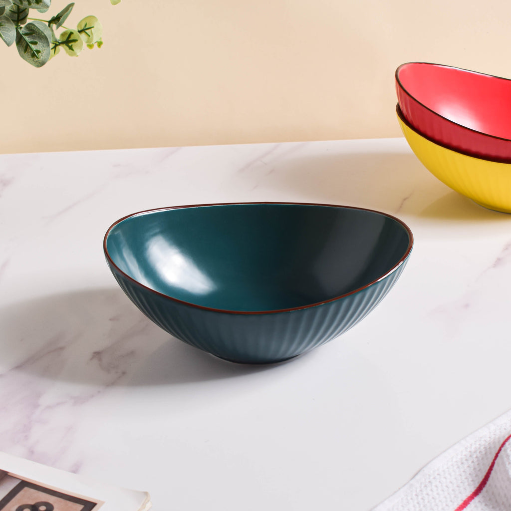 Ribbed Boat Serving Bowl Nestasia