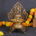 Brass Ganesha Urli/Diya (13.5 Inch) Vedansh Craft