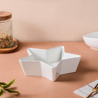 Riona Star Ceramic Fruit Bowl White Large 600 ml Nestasia