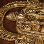 Brass Goddess Padmavati Wall Hanging In Frame (20 Inch) Vedansh Craft