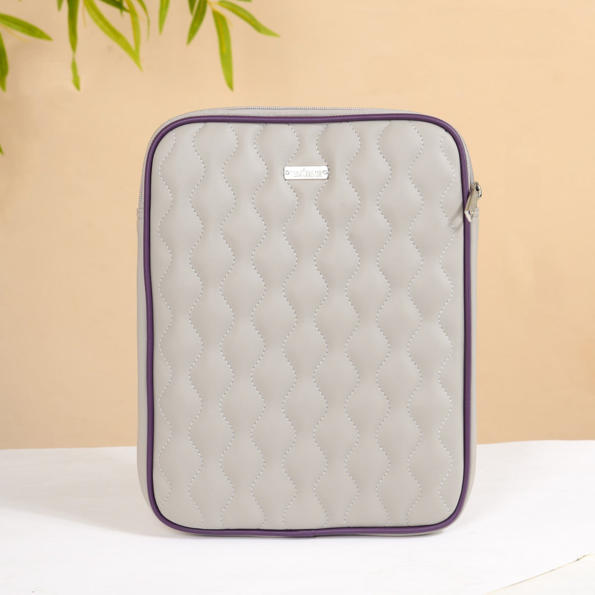 Premium Vegan Leather iPad Cover Grey Nestasia