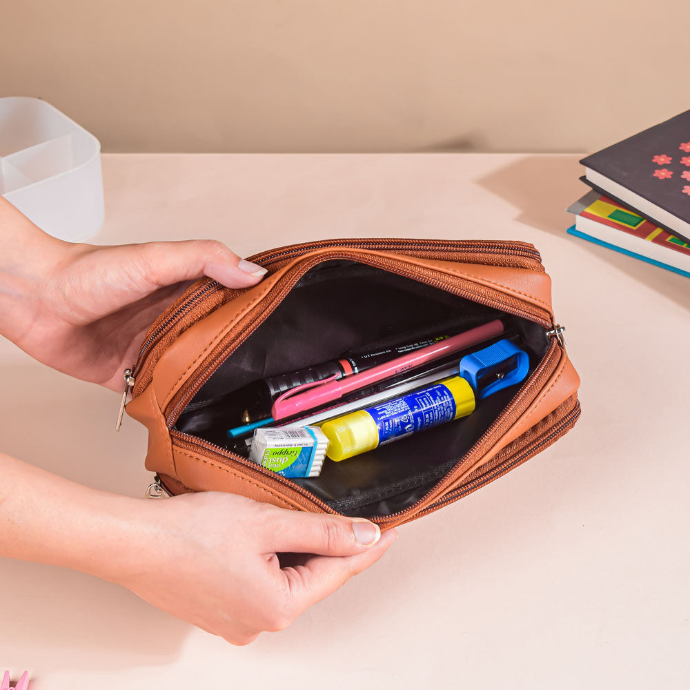 Pencil Bag Tan Nestasia