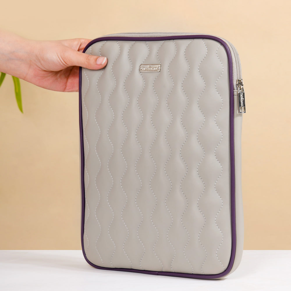 Premium Vegan Leather iPad Cover Grey Nestasia