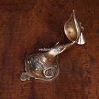 Brass Ganesha Face With Diya & Bell Wall Hanging (10 Inch) Vedansh Craft