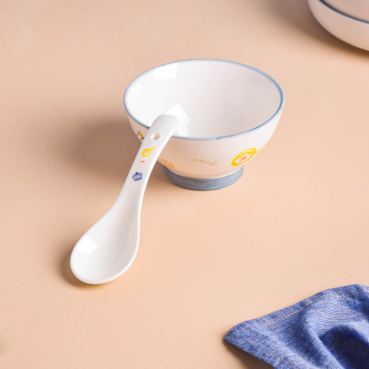 Patterned Soup Bowl Set For 4 Nestasia