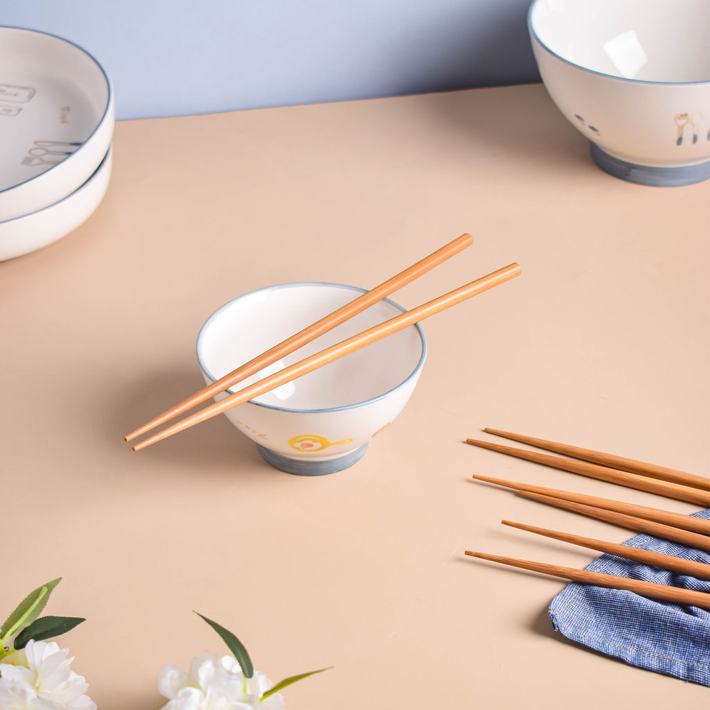 Patterned Soup Bowl Set For 4 Nestasia