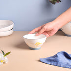 Patterned Soup Bowl Set For 4 Nestasia