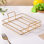 Gold Rim Crystal Bowls Tray Set Of 5 200ml Nestasia