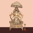 Brass Sitting Ganesha On Throne Statue (42.5 Inch) Vedansh Craft