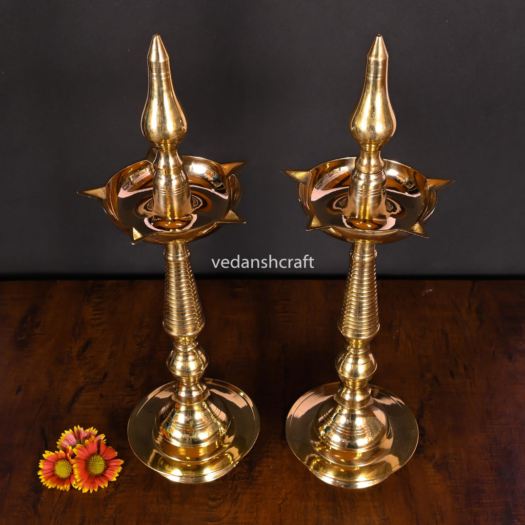Brass Samai/Lamp Pair Vedansh Craft