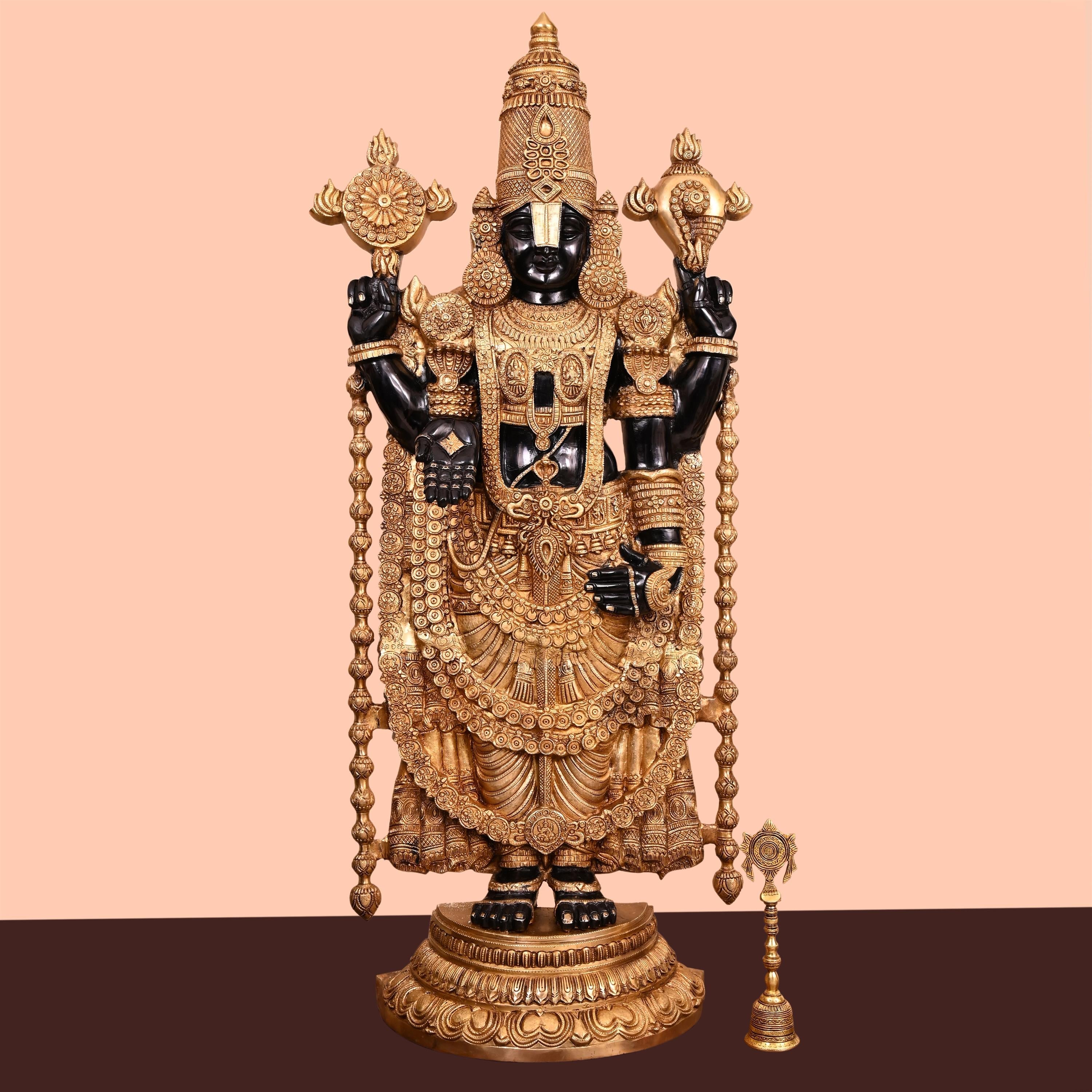 Brass Tirupati Balaji/Venkateshwar Idol (48 Inch) Vedansh Craft