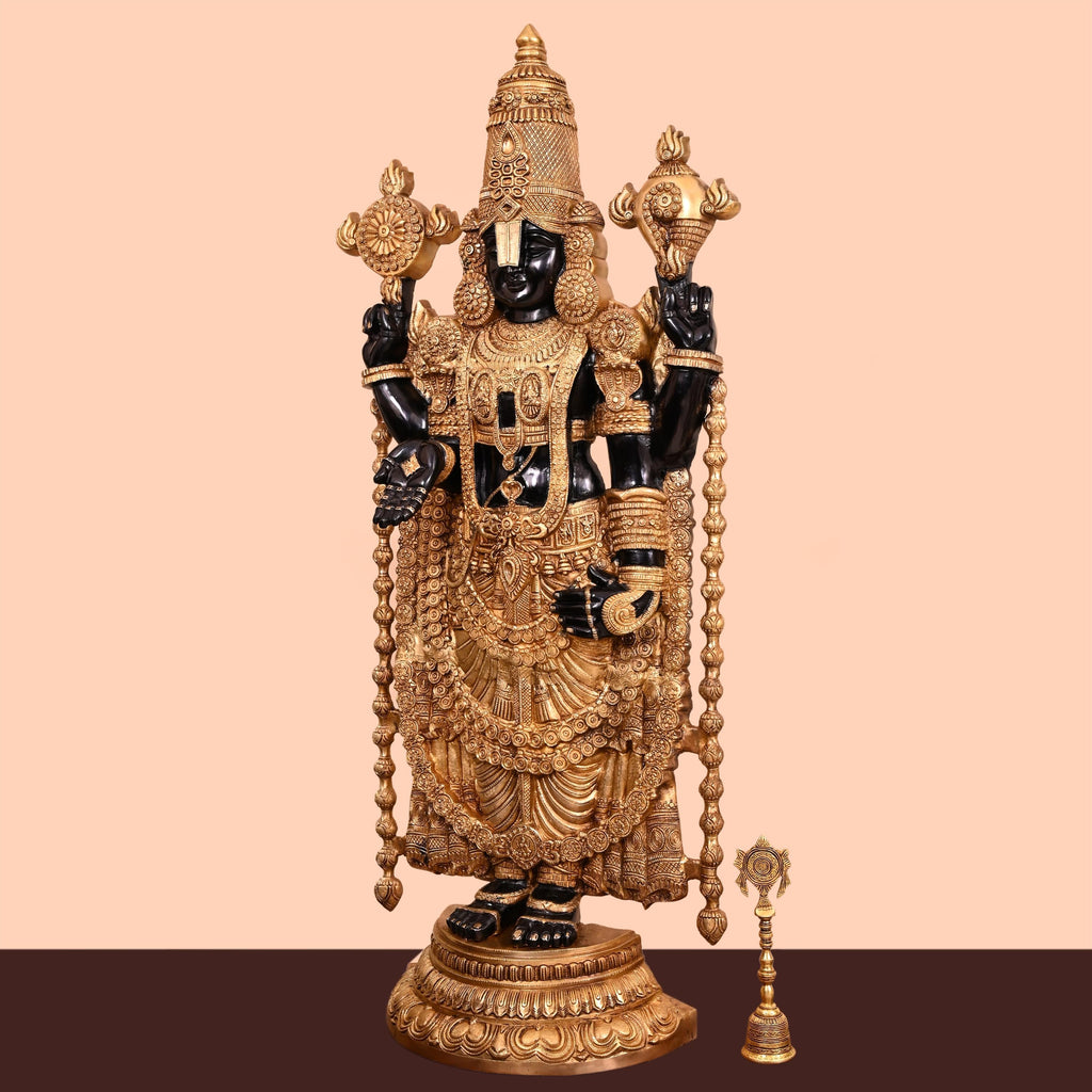 Brass Tirupati Balaji/Venkateshwar Idol (48 Inch) Vedansh Craft