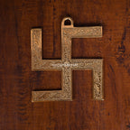 Brass Swastik Wall Hanging (6.5 Inch) Vedansh Craft