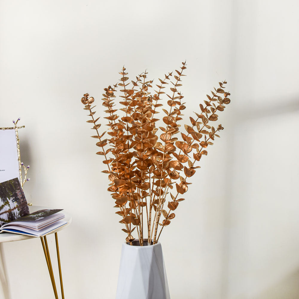 Artificial Eucalyptus Decor Stem Gold Set Of 4 Nestasia