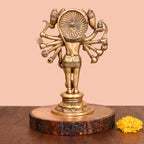 Brass Panchmukhi Standing Hanuman Idol (11.8 Inch)