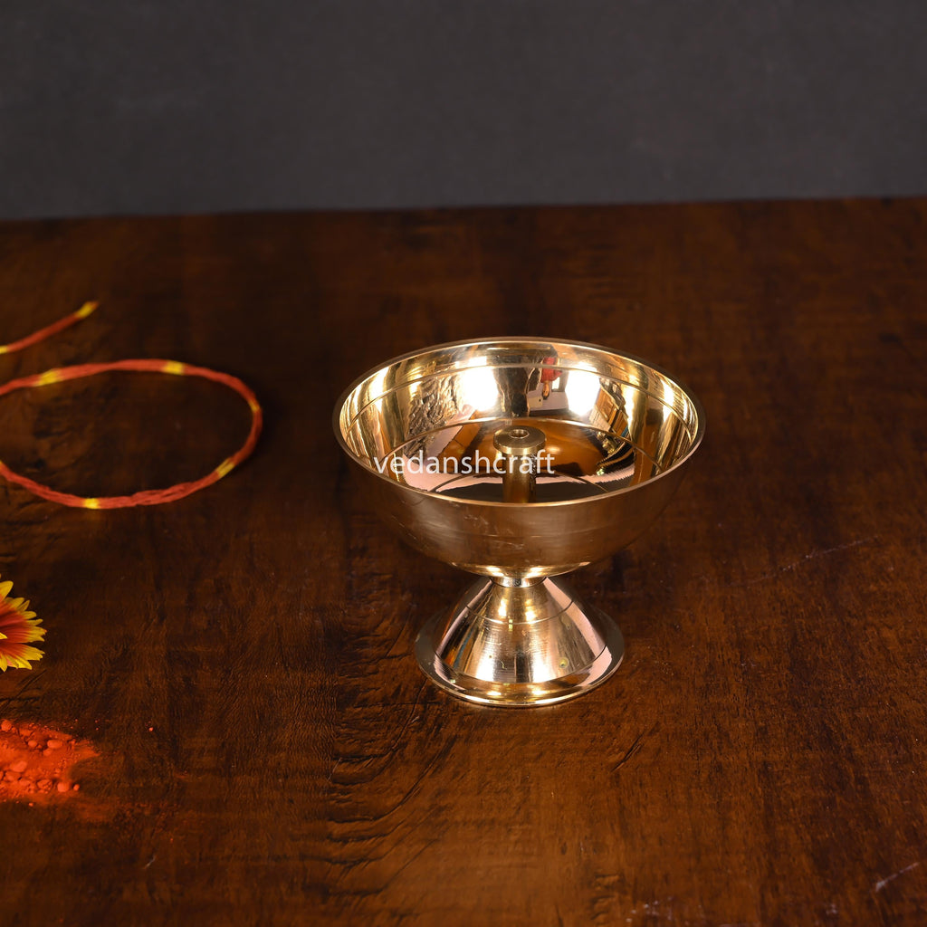 Brass Akhand Diya (2 Inch) Vedansh Craft
