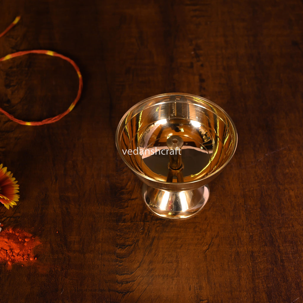 Brass Akhand Diya (2 Inch) Vedansh Craft