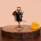 Brass Stone Shivling Idol (5.5 Inch) Vedansh Craft