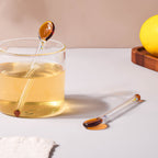 Glass Tea Spoon Set of 2 Brown Nestasia