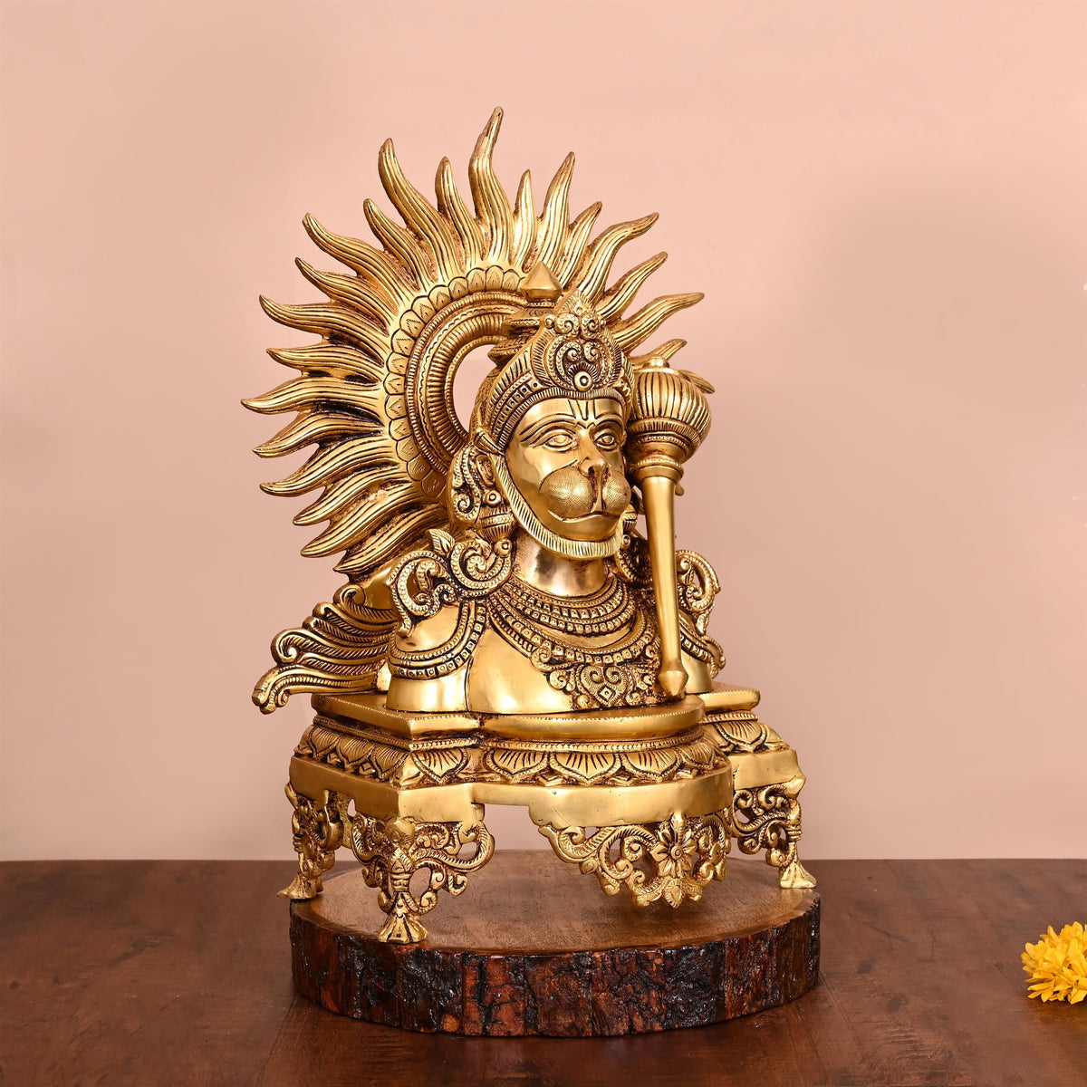 Brass Lord Hanuman Bust (14.5 Inch) Vedansh Craft