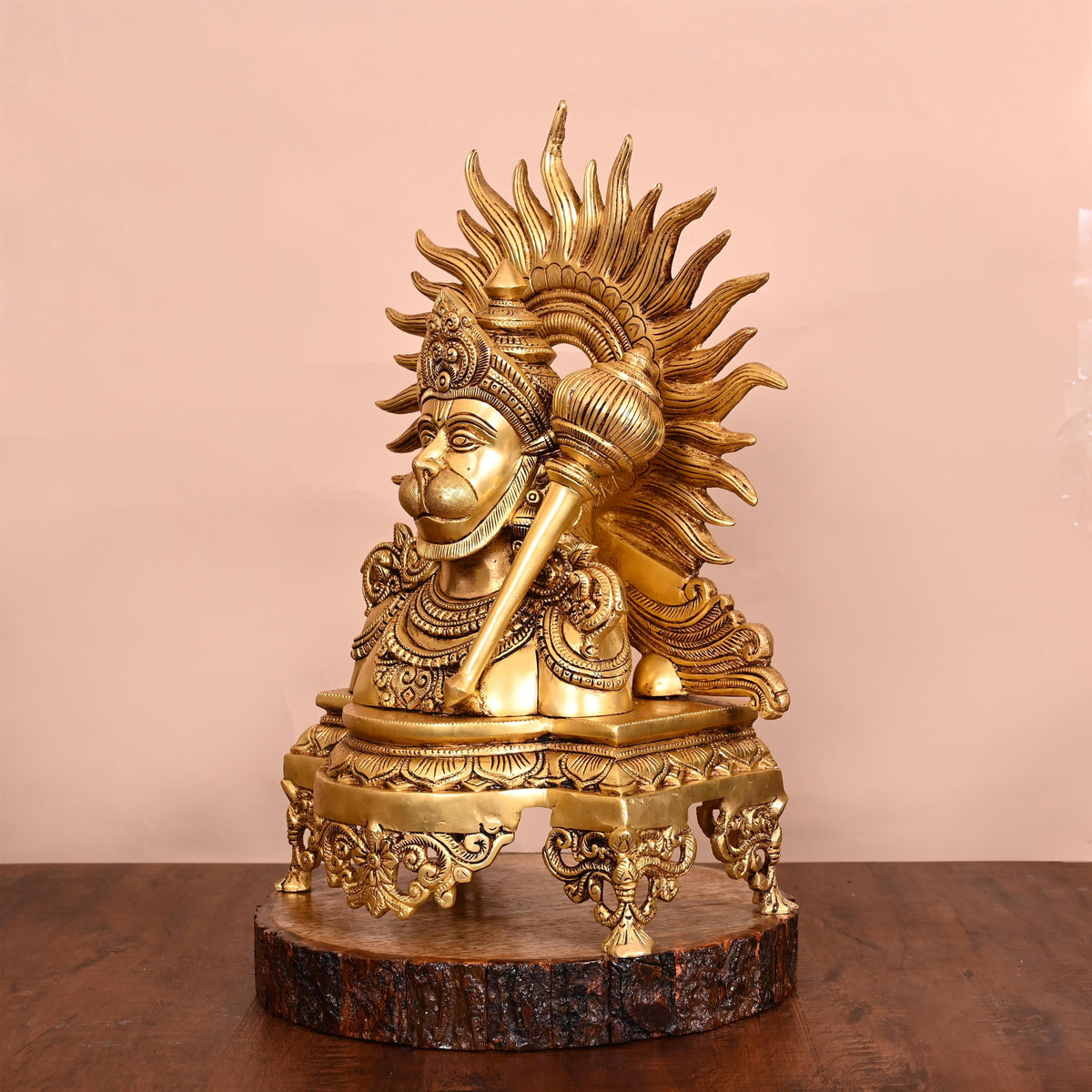 Brass Lord Hanuman Bust (14.5 Inch) Vedansh Craft