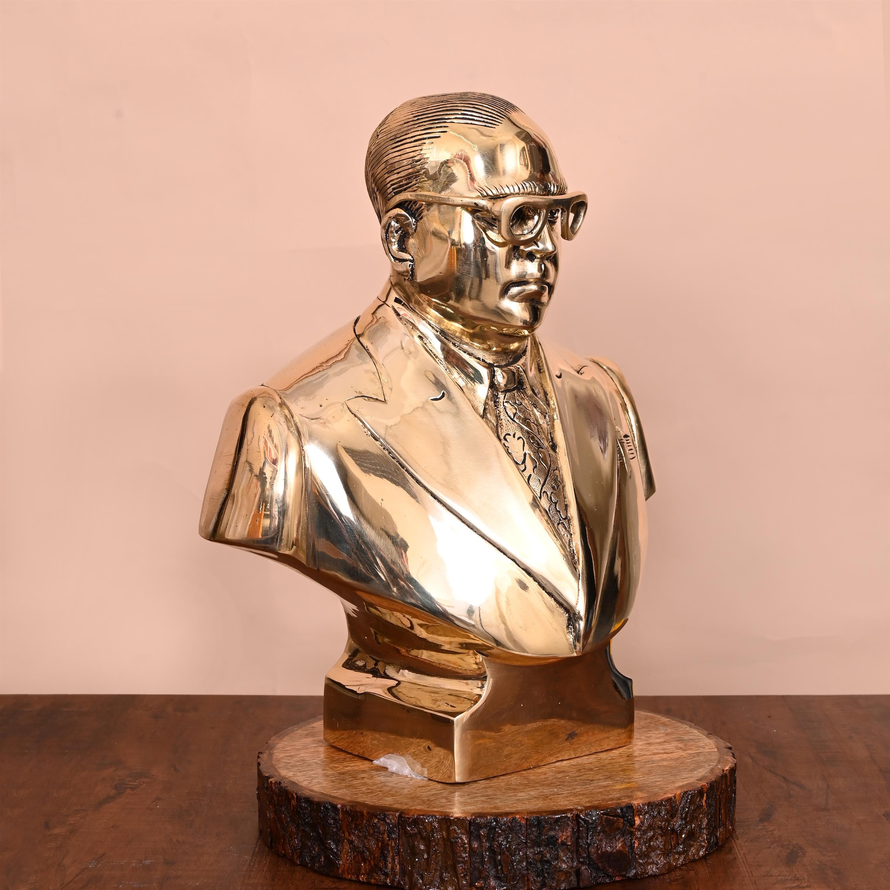 Brass Bhimrao Ambedkar Bust Statue (14 Inch) Vedansh Craft