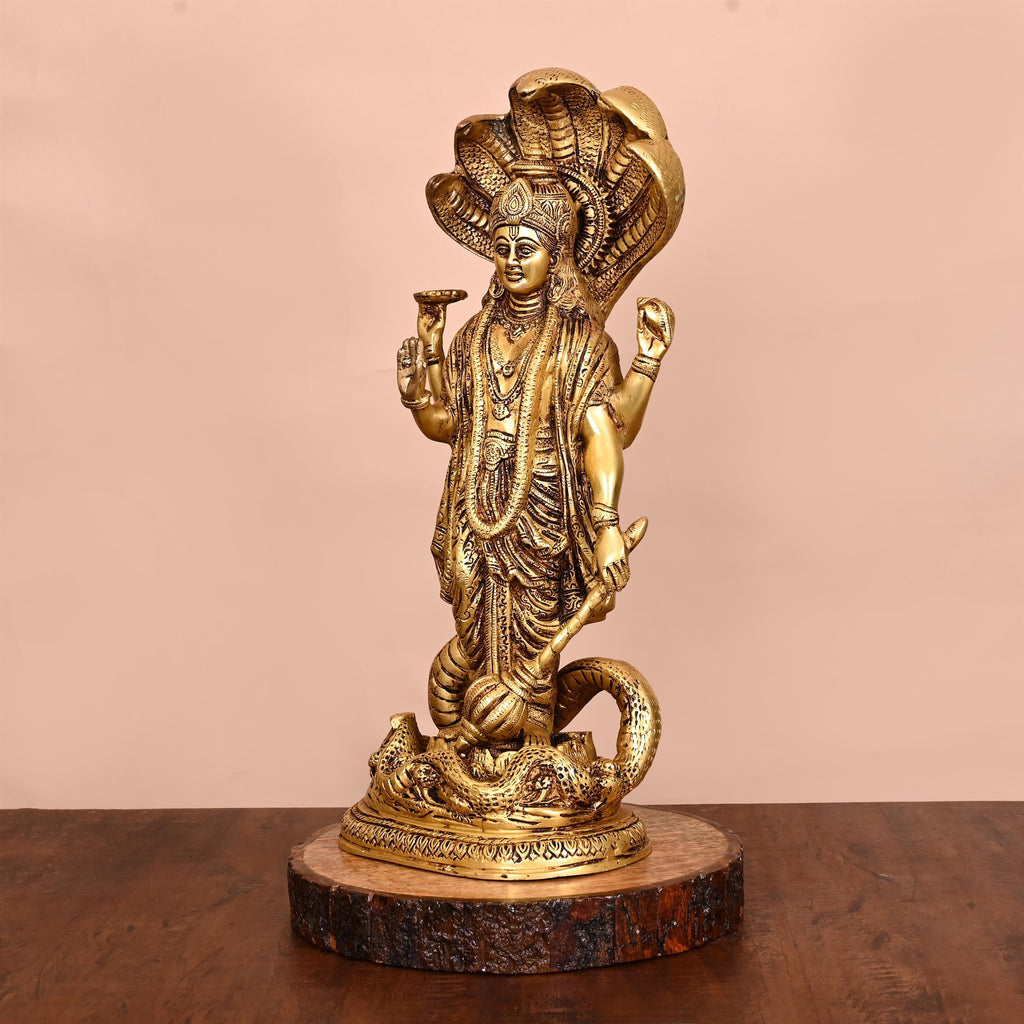 Brass Standing Lord Vishnu Idol (17 Inch) Vedansh Craft