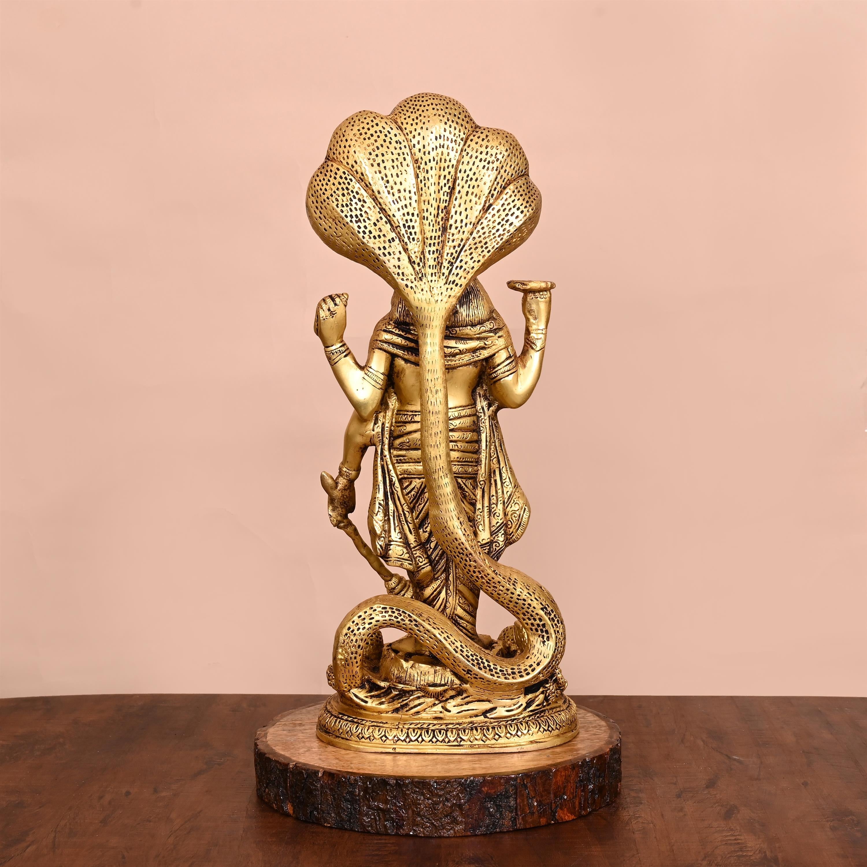 Brass Standing Lord Vishnu Idol (17 Inch) Vedansh Craft