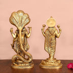 Brass Standing Vishnu Lakshmi Set Vedansh Craft