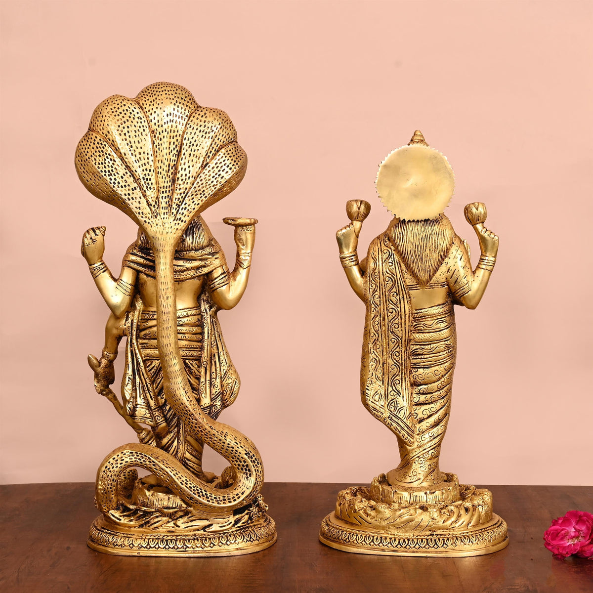 Brass Standing Vishnu Lakshmi Set Vedansh Craft
