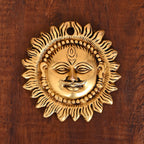 Brass Sun Face Wall Hanging (4 Inch) Vedansh Craft