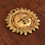 Brass Sun Face Wall Hanging (4 Inch) Vedansh Craft