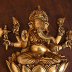 Brass Ganesha Lakshmi Wall Hanging Set (13 Inch) Vedansh Craft