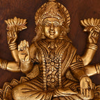 Brass Ganesha Lakshmi Wall Hanging Set (13 Inch) Vedansh Craft