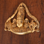 Brass Tirupati Balaji/Venkateshwar Face Wall Hanging (8.5 Inch) Vedansh Craft