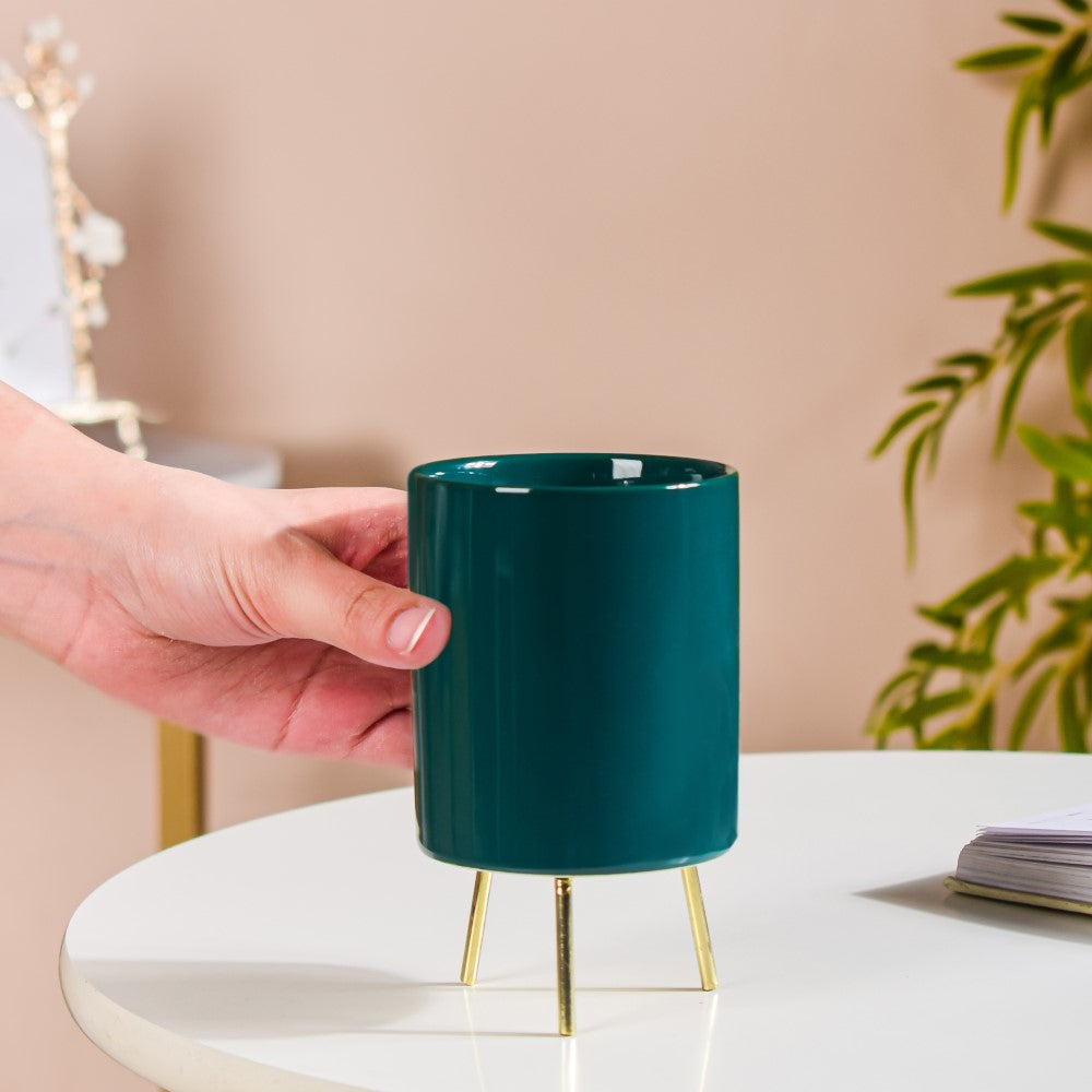 Green Porcelain Table Planter Nestasia