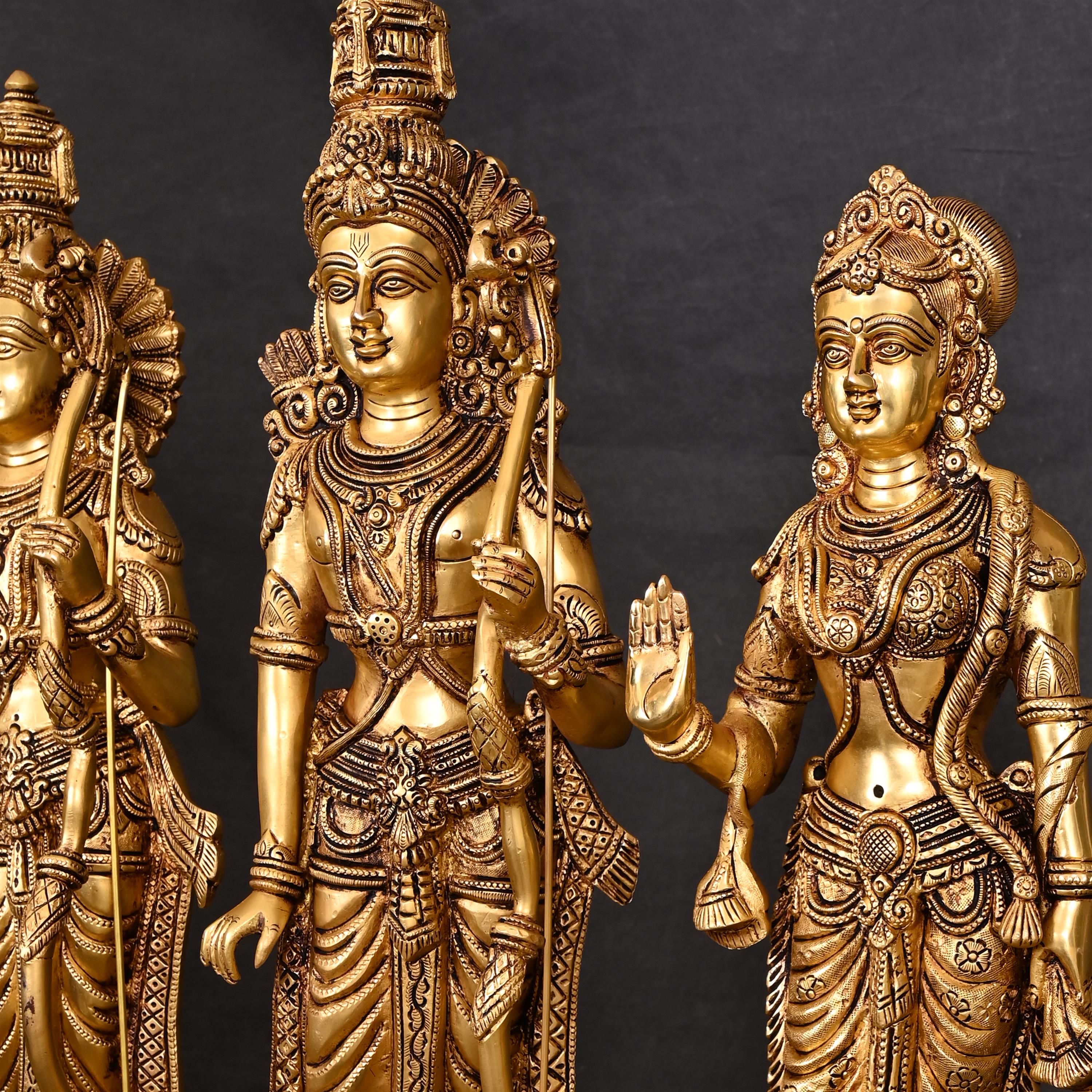 Brass Ram Darbar Statue Set (24.5 Inch) Vedansh Craft