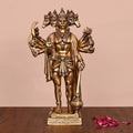 Brass Superfine Panchmukhi Standing Hanuman Idol (14 Inch) Vedansh Craft