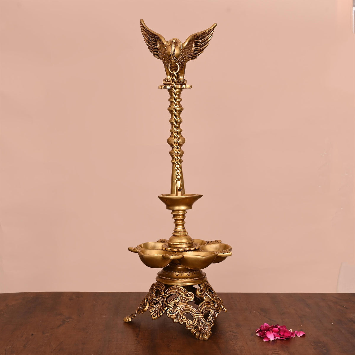 Brass Superfine Parrot Long Lamp (21 Inch) Vedansh Craft