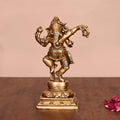 Brass Superfine Dancing Ganesha Idol (6.2 Inch) Vedansh Craft