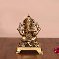 Brass Lord Sitting Ganesha Idol (5.5 Inch) Vedansh Craft