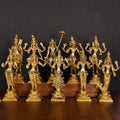 Brass Dashavatara / Vishnu Avatar Statue Set (9 Inch) Vedansh Craft