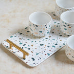 Terrazzo Tea Set With Tray Nestasia