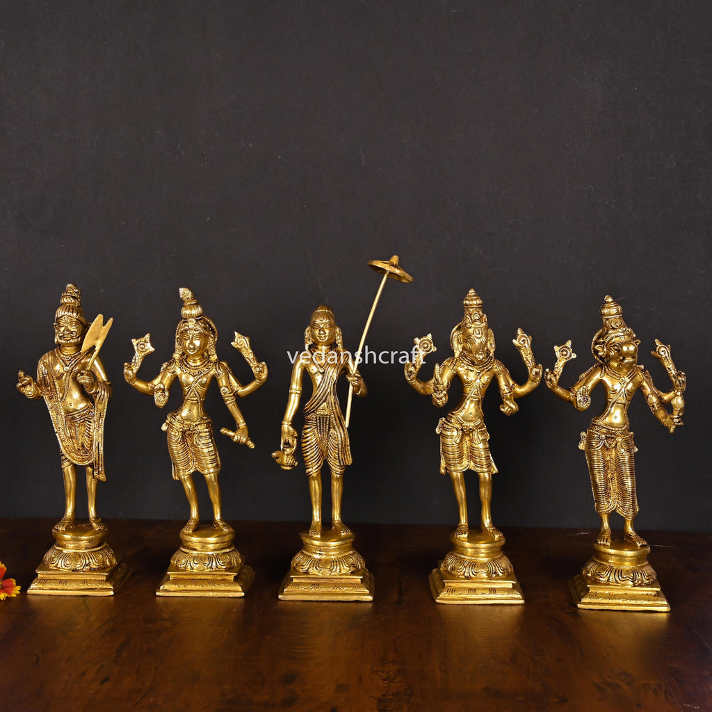 Brass Dashavatara / Vishnu Avatar Statue Set (9 Inch) Vedansh Craft