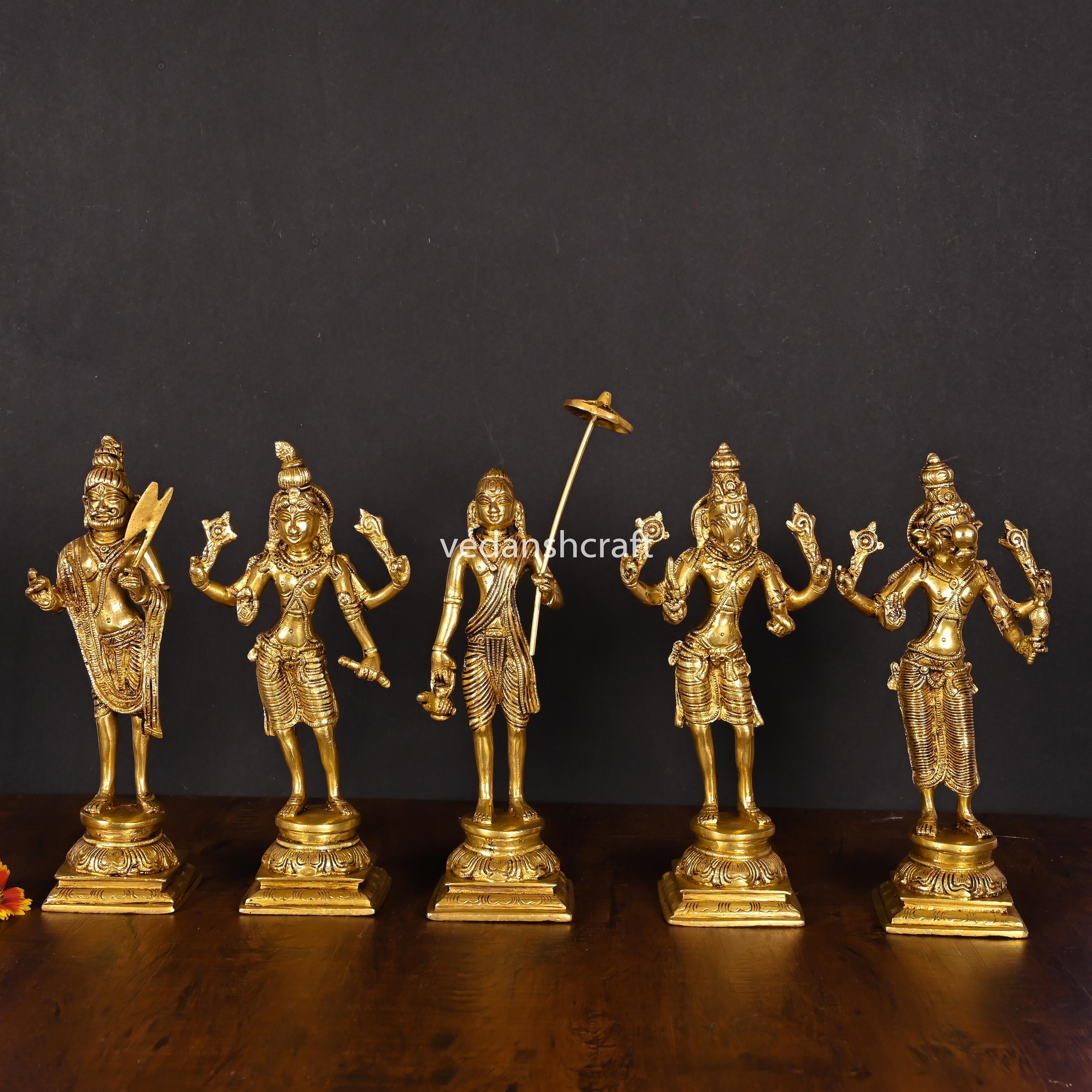 Brass Dashavatara / Vishnu Avatar Statue Set (9 Inch) Vedansh Craft