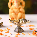Brass Handcrafted Conch Lightweight Diya (1.8 Inch) Vedansh Craft