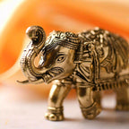 Brass Superfine Elephant Lightweight Statue Pair Vedansh Craft