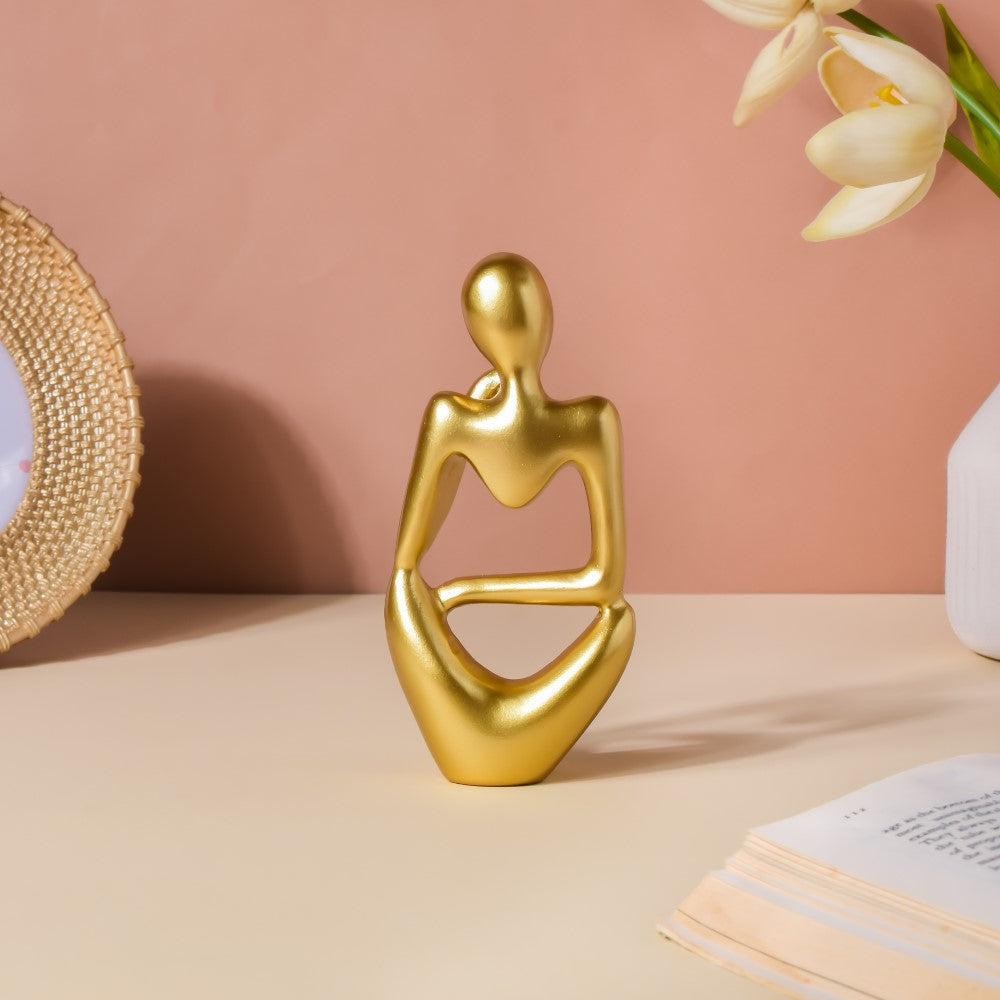 Gold Sitting Showpiece Thinking Nestasia