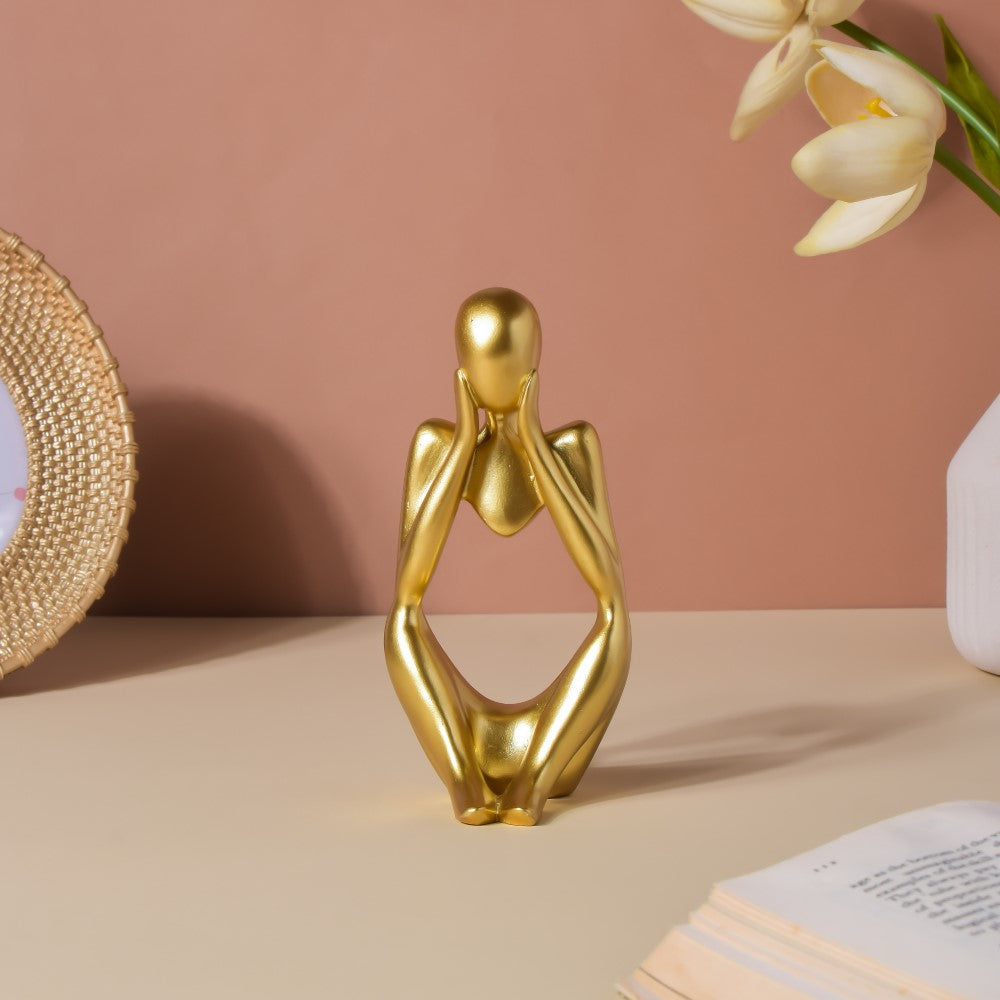 Gold Sitting Showpiece In Thought Nestasia